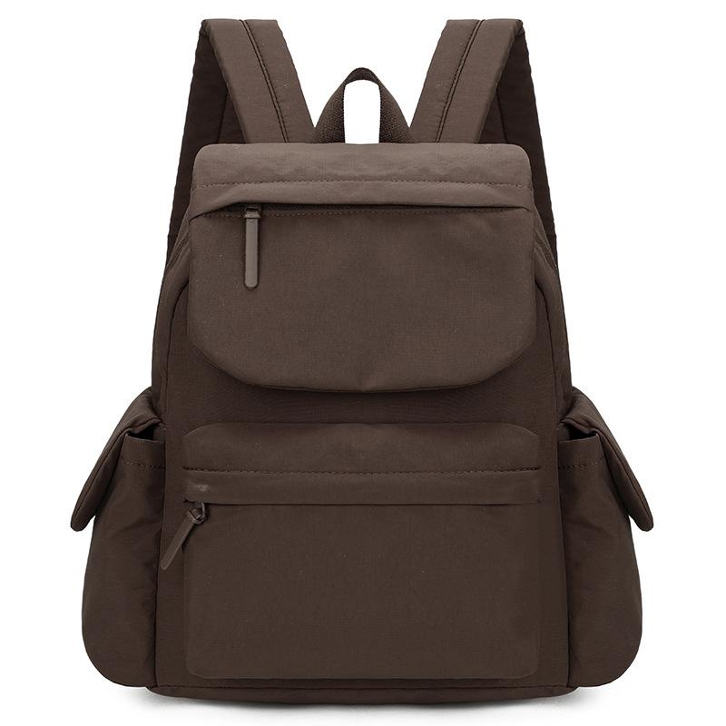 Sac à dos de couleur unie Léger Grande capacité pour unisexe