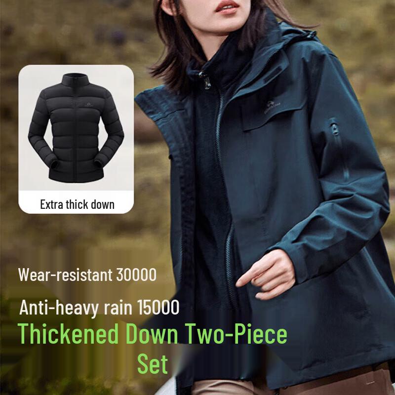 

Tuoluzhe Women s 3-in-1 Thickened Down Parka M