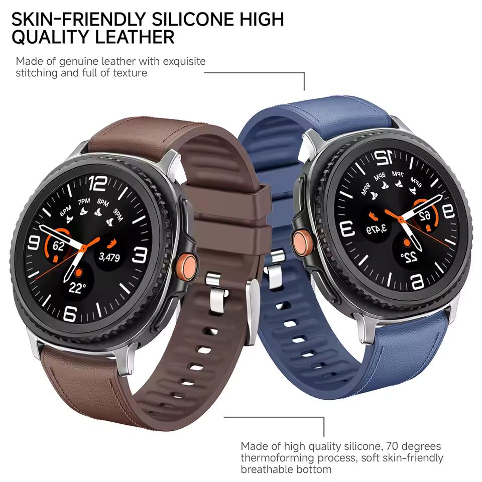 Offisiell lærreim uten mellomrom for Samsung Galaxy Watch 8 Classic 46MM rem for Galaxy Watch 8 40MM 44MM armbåndstilbehør