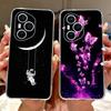 Clear For Honor 400 Pro Case DNP-NX9 Cute Cartoon Cat Fashion Flower Funny Painted Soft Bumper For Honor 400Pro Back Cover Funda
