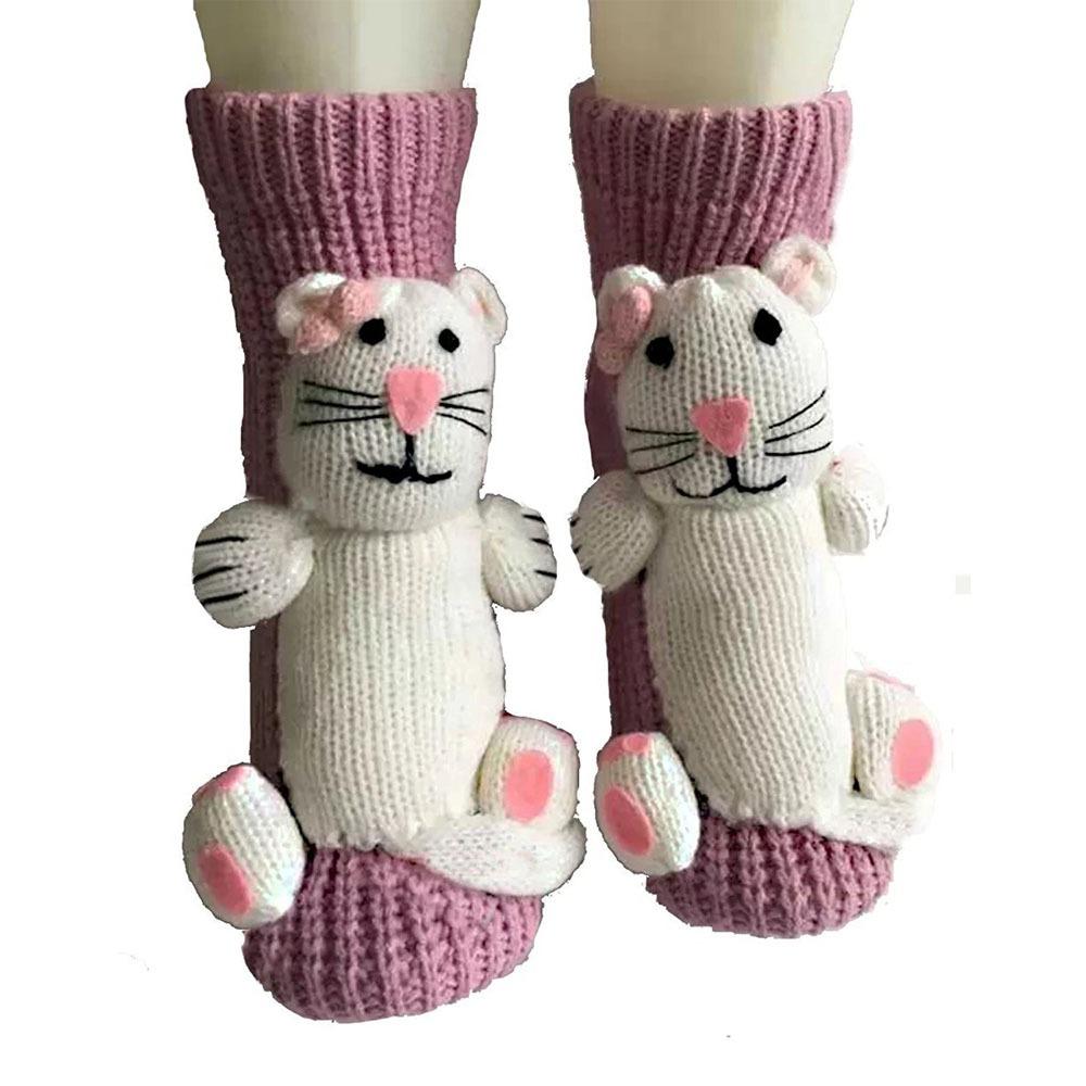 Breathable Novelty Sock Warmth Christmas Socks New Handmade Crocheted Sock Women Girls