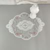 European Style Oval Retro Vintage Lace Embroidered Coaster Dish Tableware Mat Kitchen Cup Placemat Dinner Table Decor Mat Cloth
