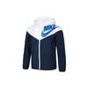 Nike Color Block Windbreaker Jacket With Logo Kids Jackets Blue DD2759-100
