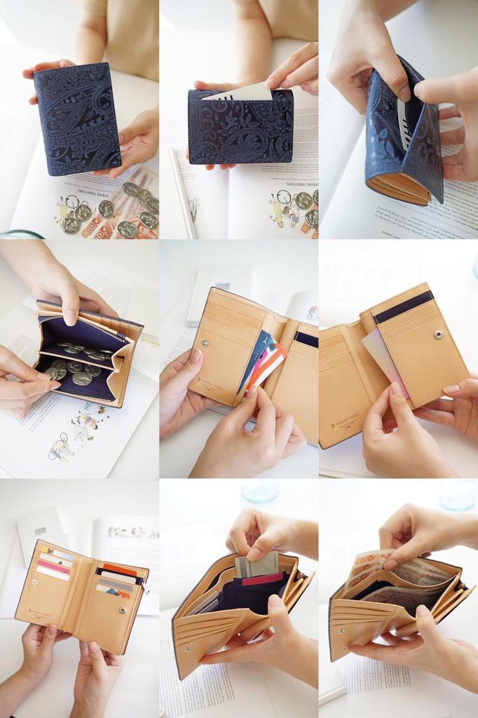 Bifold Wallet Genuine Leather Dark Blue [Baggy Port] BP-ZYS196-DBL