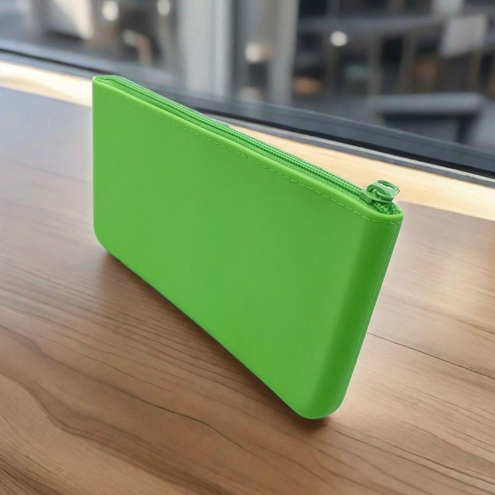 Silicone Organizer Cosmetic Bag Smooth Zipper Travel Pouch INS Style Lipstick Storage Bag  Students