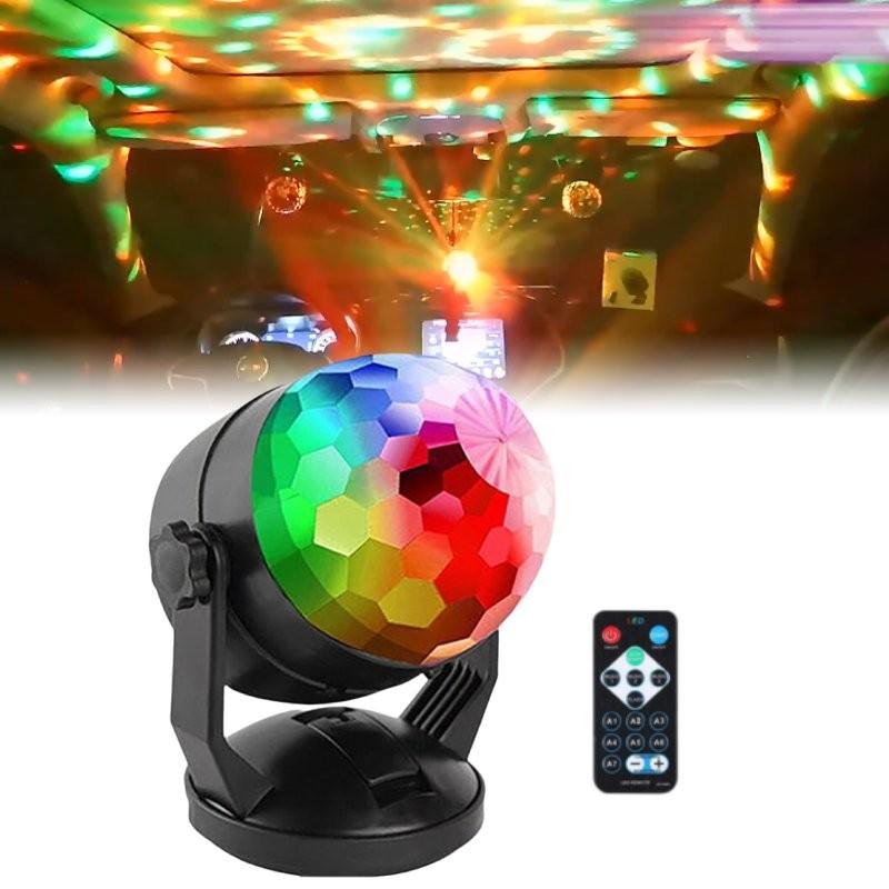 Mounted Led Vehicle Seven Color Spherical Rotate Projection Lamp Room Decoration