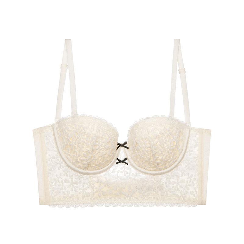 French Sexy Vest-style Fishbone Bra Thin Cotton U-shaped Beautiful Back Underwear Women's Lace Gathering Bra  Women