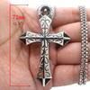 Cool Mens Large Egyptian Ankh Cross Pendant Necklace For Men Stainless Steel