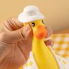 Slow-Rising Duck Squeeze Toy Soft TPR Stress Reliever with Interchangeable Outfits Portable Fidget Decompression Gadget for Kids Adults