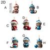 2D Christmas Tree Hanging Pendant Decorative Cat Hanging Decoration  New Year