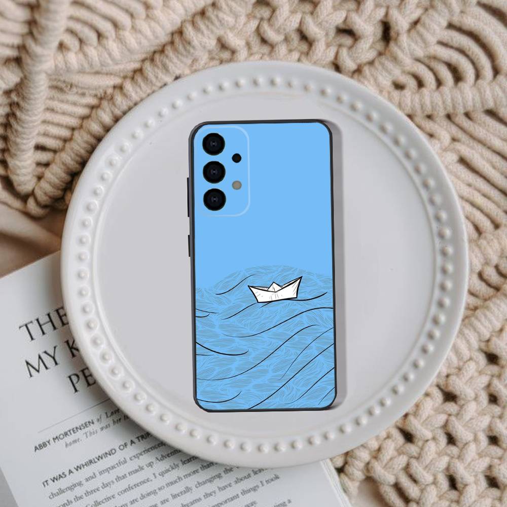 Sailing Boat Phone Case For Samsung Galaxy A 91,80,73,72,71,53,52,51,22,5G Shockproof Soft Black Cover