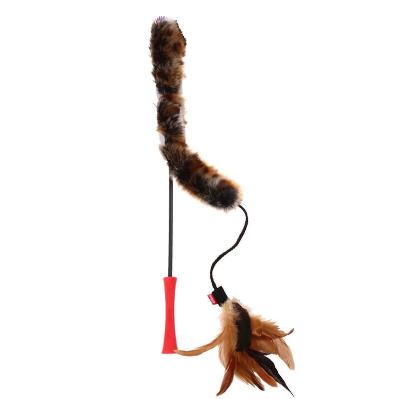 Plush Feather Cat Teaser Wand