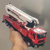 1/50 Cement Concrete Pump Truck Engineering Vehicle Ladder Trucks Toy Car Sound Light Pull Back Doors Opened Vehicle Collection