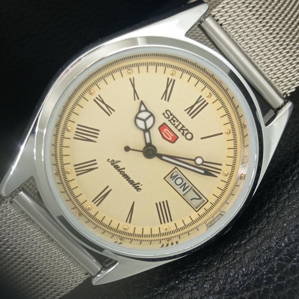 VINTAGE REFURBISHED SEIKO 5 AUTOMATIC 6309A JAPAN MENS GOLDEN WATCH a442148-1