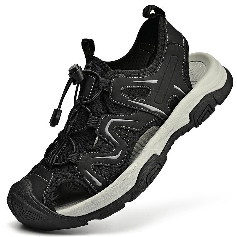 Summer Men Sandals Fashion Casual Sport Sandal Outdoor Non-slip Wading Shoes Hollow Breathable Beach Shoes Roman Sandals for Men