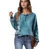 Women's Casual Shirts Long Sleeve Tops Button Up V Neck Loose Knit Fall Favorites For Women