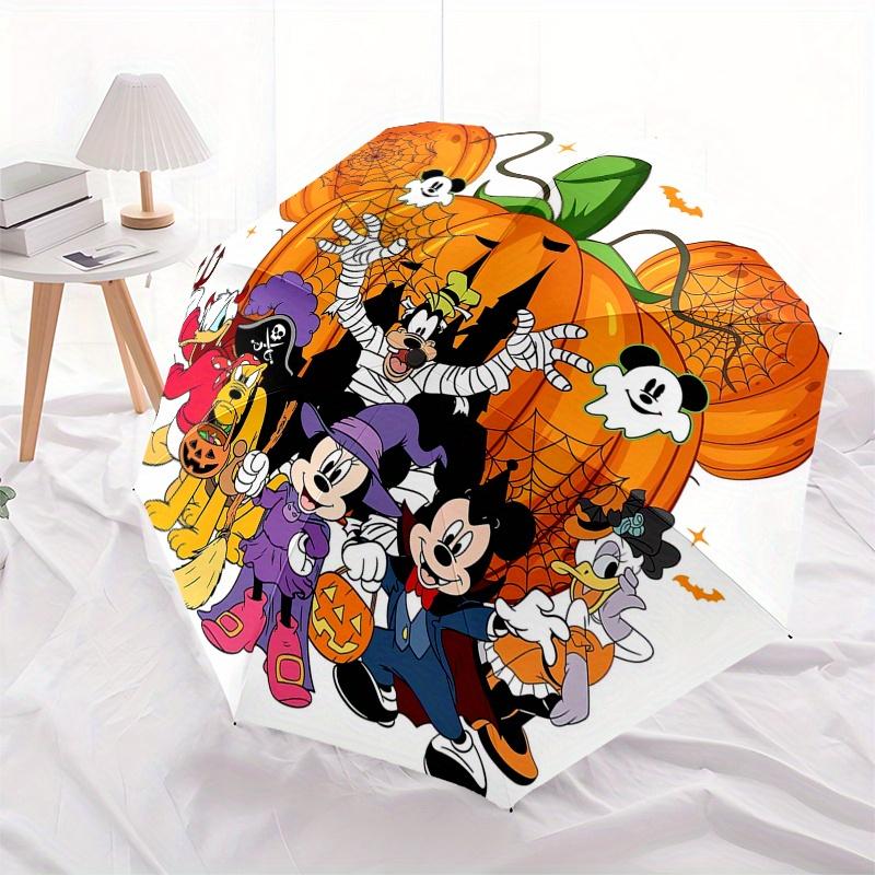 Halloween,Disney Automatic Umbrella   Tri Fold Portable Umbrella, Best Holiday Gift for Men and Women, Durable Iron Frame, Playful Design, S