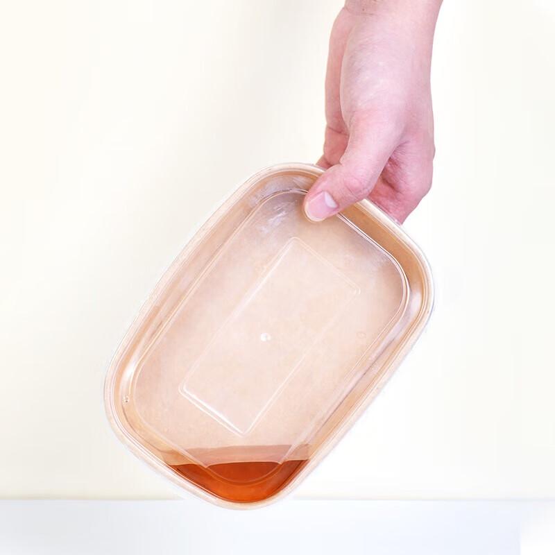 Disposable Kraft Paper Lunch Boxes with Lids