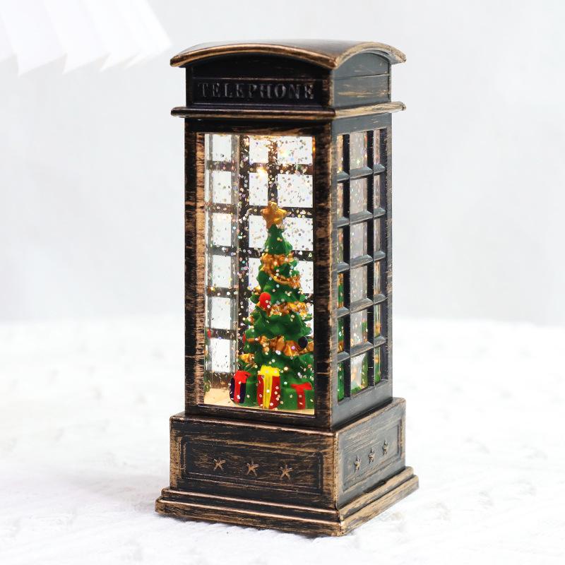 Christmas Santa Claus Crystal Lantern & Ornament