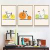 Abstract Fashion Bike Lemon Orange Fruit Print Canvas Paintings Kitchen Decor Nordic Posters Minimalist Wall Art Pictures