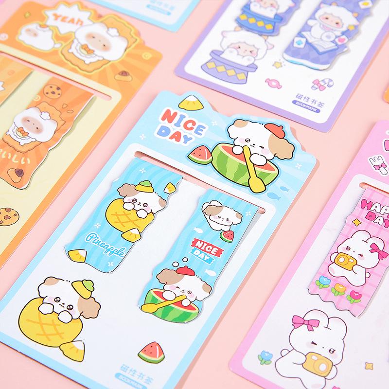 Inspirational Cartoon Magnetic Bookmarks - Cute Student and Children's Reward Stationery