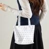 Casual Versatile Polka Dot Tote Bag Korean Style Polka Dot Print Ladies Handbag Elegant Handheld Purses