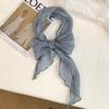 Silk Scarf High-end Sense Thin and Narrow Long Scarf Versatile Literary and Retro Scarf Thin Scarf Headscarf Headband Tied Hair Streamer