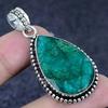 Skota Emerald Gemstone 925 Sterling Silver Jewelry Pendant 1.97"