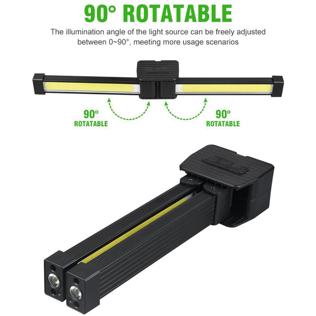 Strong Flashlight Outdoor Multifunctional Camping Lightingflashlight Auto Repair Work Lightfolding 7-speed COB Light