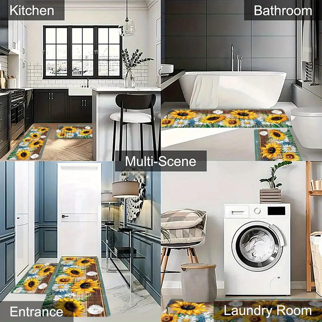 1PC Leuke Cartoon Katten Patroon Keukenkleden Antislip Deurmatten Pop Woonkamerkleden Badmat Tapijt voor Huis Wastafel Wasruimte Decor