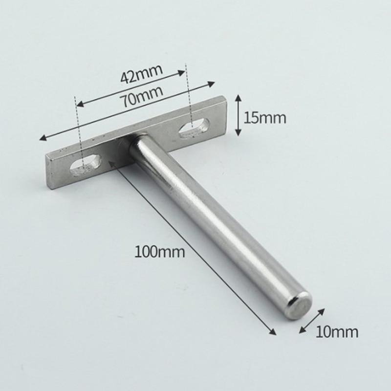 1PC 3/4/5/6 Inches Silver Metal Folding Shelf Support Bracket Hidden Floating Wall Shelf Support Brackets For Heavy Duty Bracket