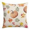 New Thanksgiving Harvest Pillow Autumn Pumpkin Orange Print Farm Decoration Sofa Pillow Cover