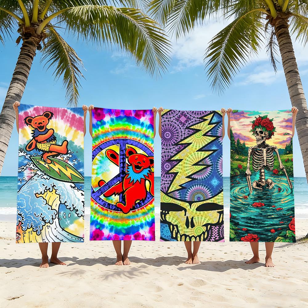 Rock Band G-Grateful Dead Handtuch Strandtuch Reise Leicht Hautfreundlich Für Pool Strand Camping Kreuzfahrt Sommer