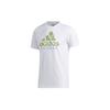 Round Neck Logo Print Short Sleeve T-Shirt Men Tops White FM7528
