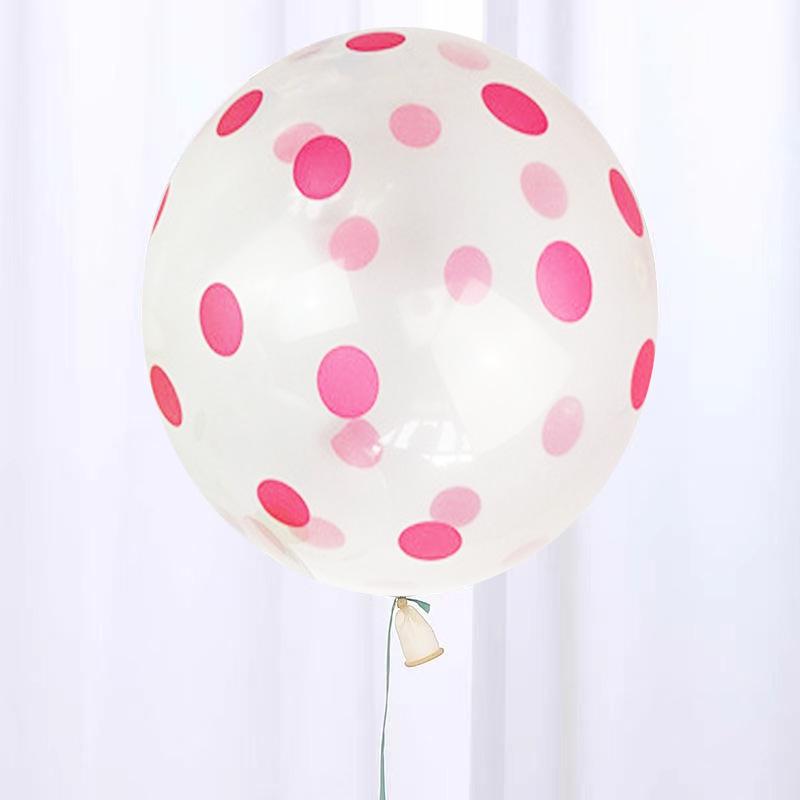 Set mit 10 bunten 12-Zoll-Latexballons mit Polka-Dots für Geburtstagsfeier-Dekorationen