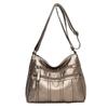 One-shoulder Mother Bag New Style Wash Leather Soft Leather Middle-aged Women's Bag Crossbody Bag Large Capacity Middle-aged and Elderly Crossbody Bag