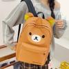 Cartoon Kawaii Rilakkumas Rucksack Korilakkuma Stickerei Wasserdichtes Nylon Rucksack Große Kapazität Mädchen Jungen Schüler Schultasche