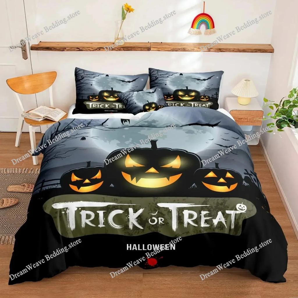Copripiumino Stampato 3D Motivo Vampiro Volante di Halloween Copripiumini Per Bambini Set Biancheria da Letto Singolo Twin Queen King Tessile per la Casa