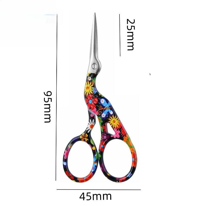 Bird Design Embroidery Scissors Vintage Stainless Steel Thread Snips for Sewing Cross Stitch Needlework Handicraft Daily DIY Use