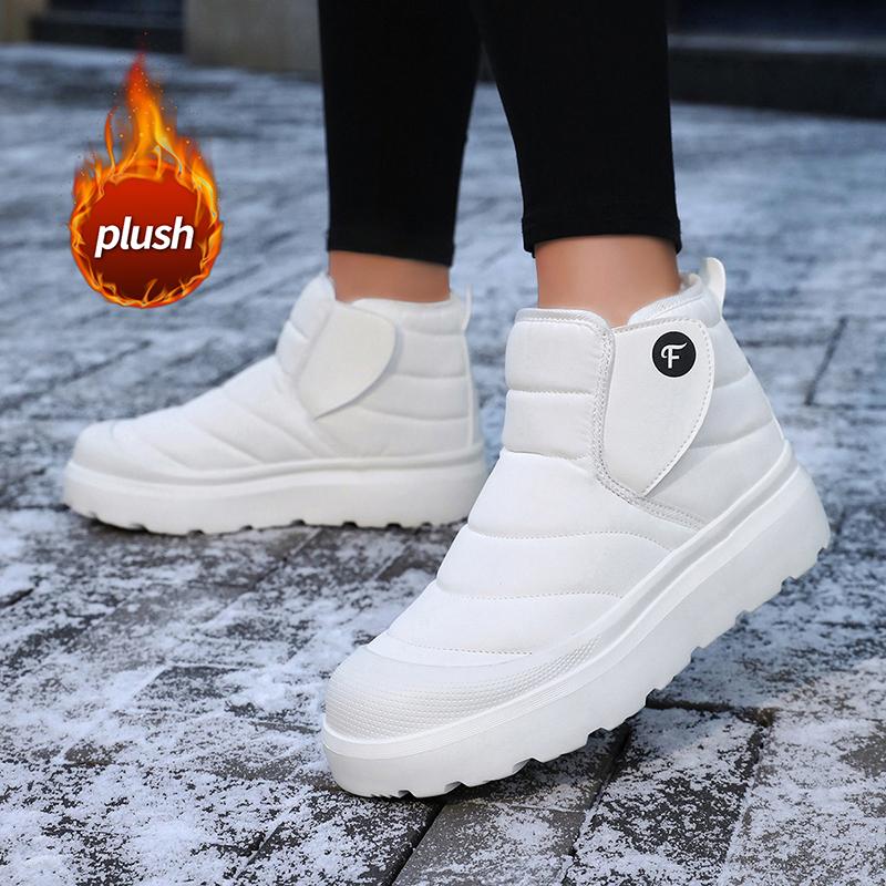 Winter Women's Snow Boots Warm Plush Snow Shoes Non slip Waterproof Keep Warm Ankle Boots Rubber Outsole Comfortable Warm Bootie