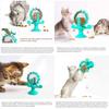 Rotating Windmill Dog Turntable Cat Toy Cat Teaser Slow Feeder Treat Dispensing Ball Pet Supplies Interactive Durable Training