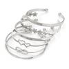 Selling Gold-Plated And Silver Plated Retro Open Layered Bracelet For Women, Fashionable Mix And Match Simple Bracelet