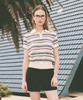 El Mood Woman (W) Nautical Silket Cotton Pk Half Knit Ivory