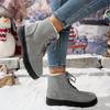 Women's Winter Mid-Calf Snow Boots - Lace-Up, Faux Fur Lined, Waterproof & Anti-Slip, Outdoor Warm Ankle Boots