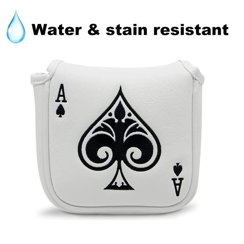 Putter Cover Iron Cover Putter Case Head Cover Mallet Type Pin Type PU Leather Stylish Simple Design (neo Mallet Type)