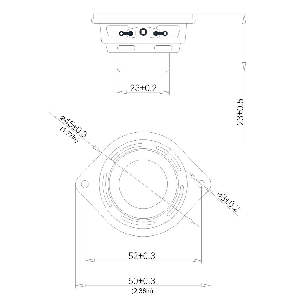 Metal 45mm 1.75inch Full Ranged Speaker 4Ohm 5W Ideal For Portable Auditory Systems And DIY Projects