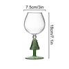 Beverage Drinking Cup for Party Use Glass Cup Elegant with Mini Scarf Christmas Gift Stemwares Wine Glass High Stemmed 1/2pcs