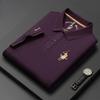 Trend Hub Luxury Embroidery Men's Polo Shirt  Thin Breathable 100%Cotton Black Navy Blue Lapel Short-Sleeved Tops Brand Clothing