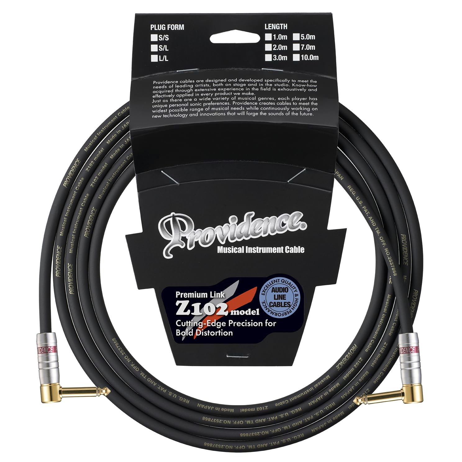 

Providence Shielded Cable Z102 5m Plug L/L (L Type/L Type) чорний