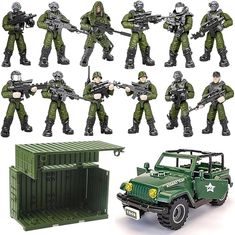 2022 New Anti-Tank Gun, Military Brick Sets, Army Series Building Block with 2 Soldiers Figures (258 Pieces)